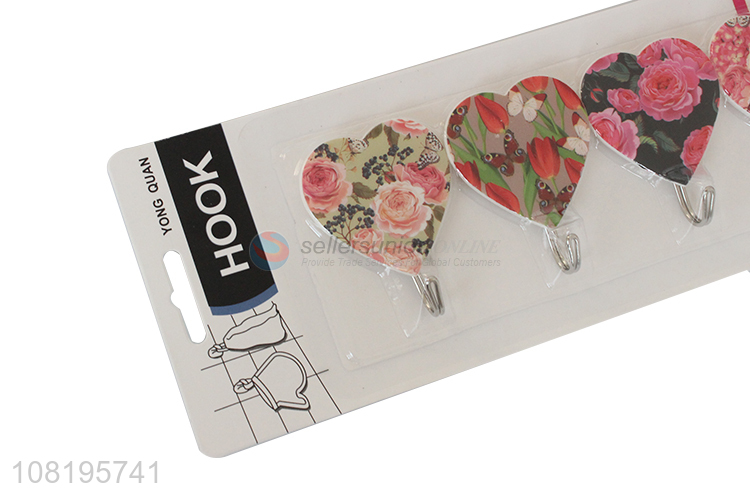 Good sale love printed sticky hooks home hanging hooks