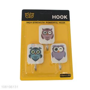 Online wholesale cartoon owl wall hooks sticky hooks