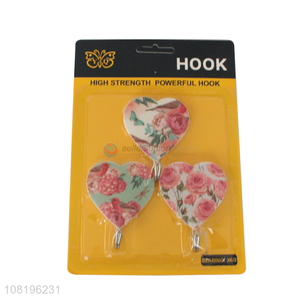 Yiwu factory home sticky hooks plastic love wall hooks