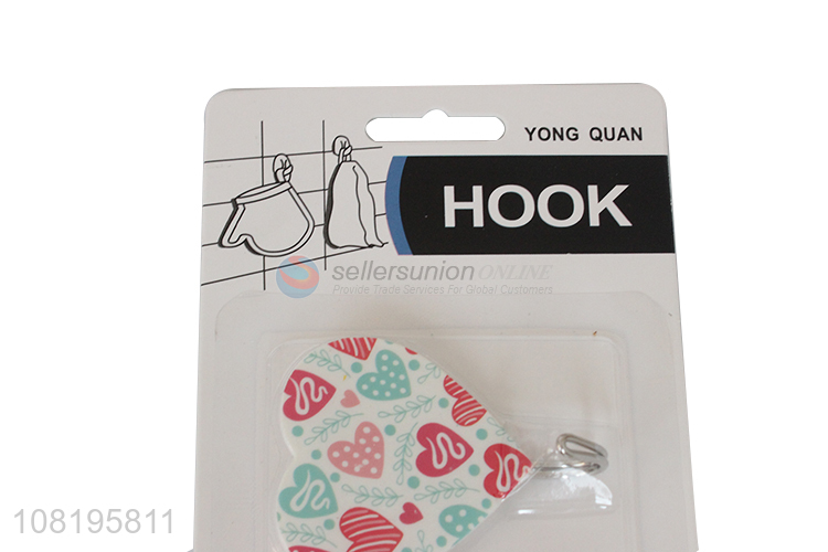 Hot selling plastic love sticky hooks kitchen storage