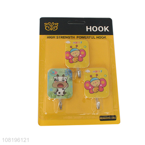 High quality plastic wall hooks printed sticky hooks