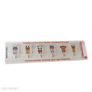 High quality cartoon animal hooks printed sticky hooks