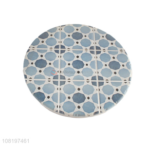 Low price round kitchen counter mat ceramic hot pad for decoration