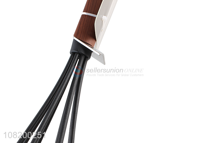 Yiwu market nylon egg whisk with wood grain handle