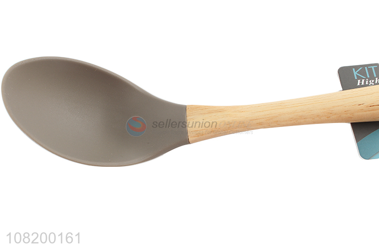 Yiwu market wooden handle dinner spoon for household