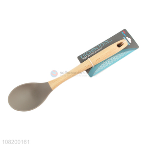 Yiwu market wooden handle dinner spoon for household