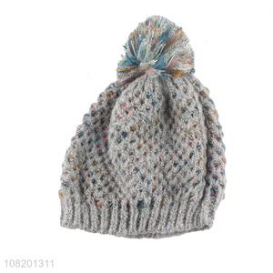 Hot Selling Comfortable Knitted Cap Ladies Winter Hat