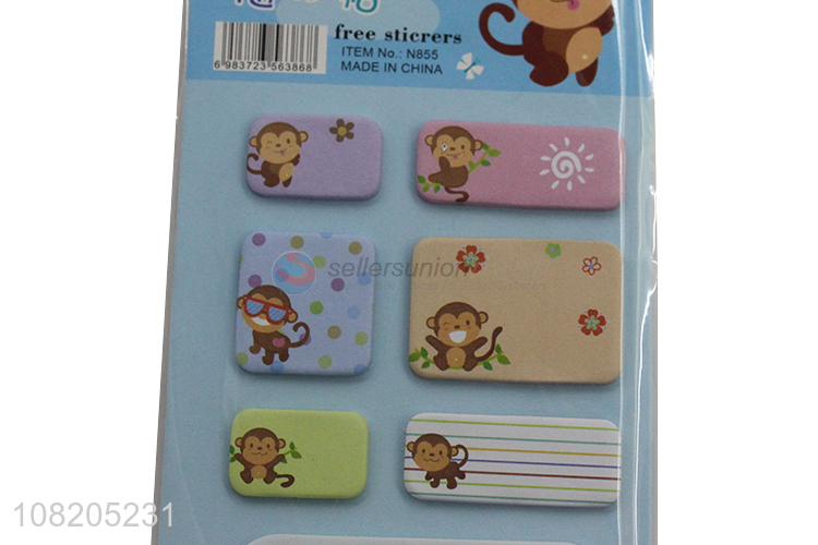 Yiwu wholesale multicolor sticky notes cartoon memo pads