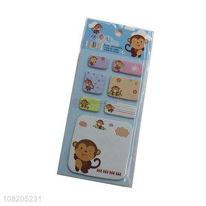 Yiwu wholesale multicolor sticky notes cartoon memo pads