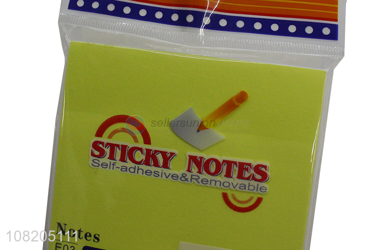 Yiwu market paper removeable self-adhesive sticky notes