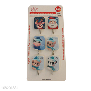 Yiwu market cute cartoon plastic wall sticky hooks for sale