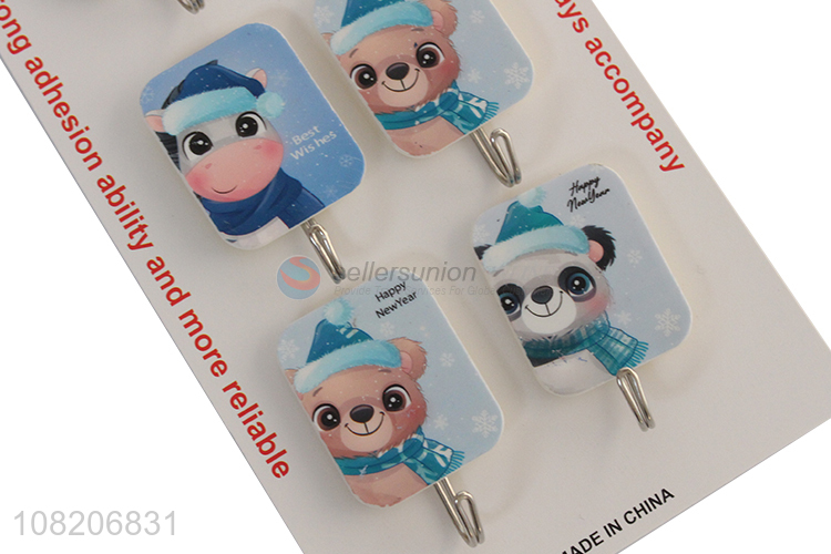 Yiwu market cute cartoon plastic wall sticky hooks for sale