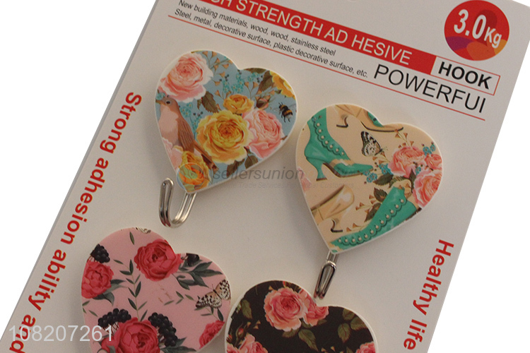 China sourcing heart shape household wall sticky hooks