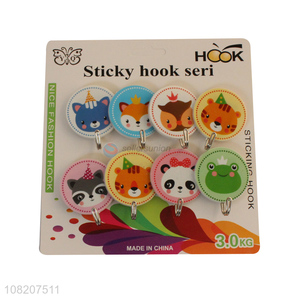 Popular products animal pattern plastic sticky hooks