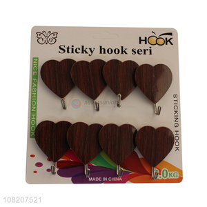 Best selling heart shape household sticky hooks for kitchen