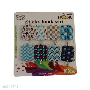 New design colourful household sticky hooks for bathroom