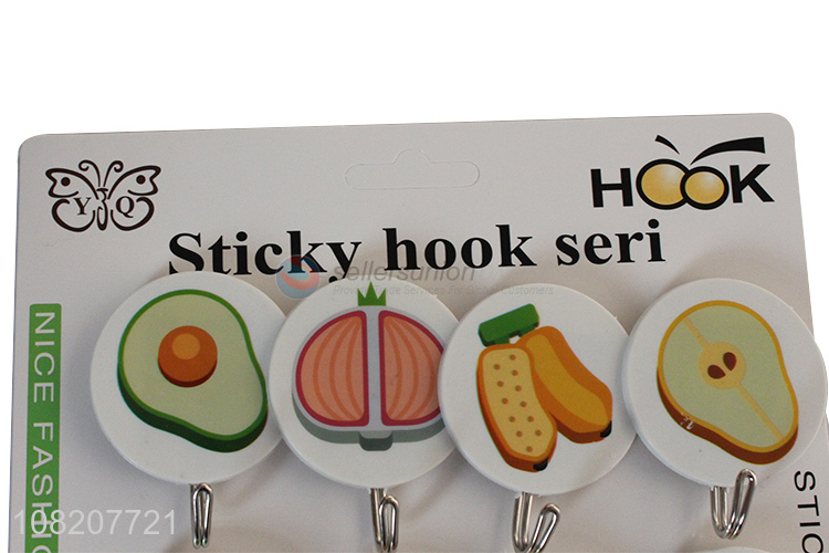 Factory wholesale round plastic waterproof sticky hooks