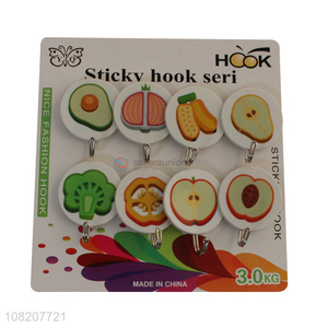 Factory wholesale round plastic waterproof sticky hooks