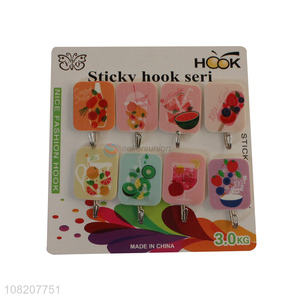 Factory direct sale 8pieces household wall door sticky hooks