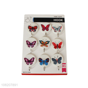 Popular products butterfly pattern fashion sticky hooks