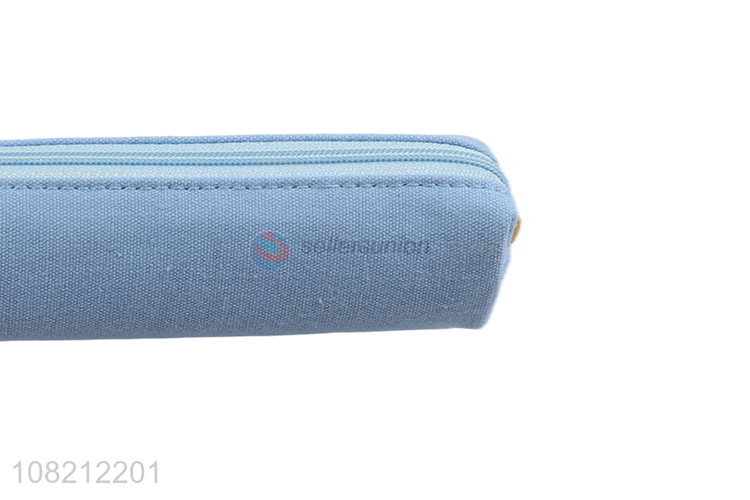 Good quality blue fashion pencil bag for students