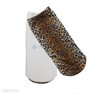 Hot selling leopard print women fashion summer socks