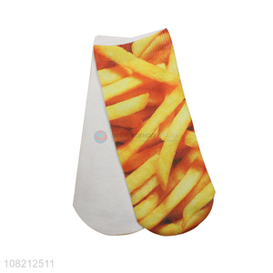 Popular products food printed breathable adult socks