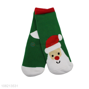 Good price christmas style cartoon cute women tube socks