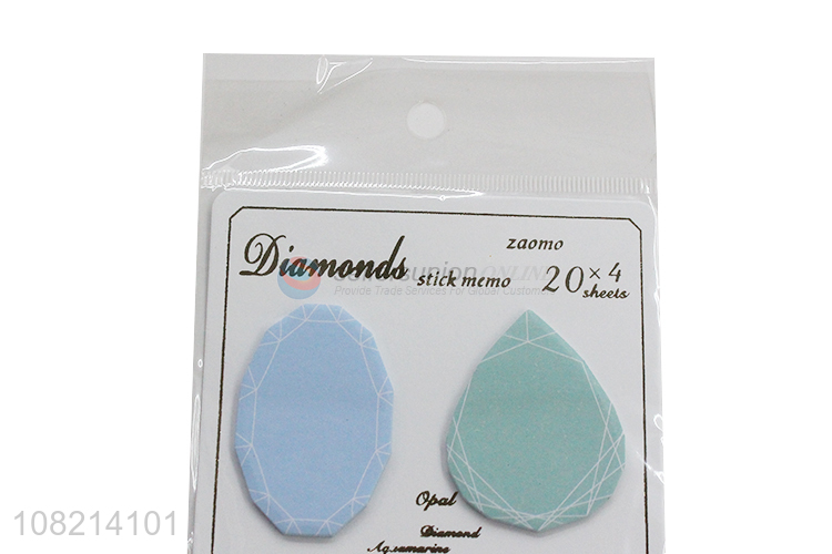 Wholesale creative diamond shape memo pads sticky notes