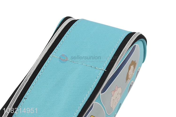 Cute Bus Shape Pencil Bags Fashion Double Zipper Pen Bag