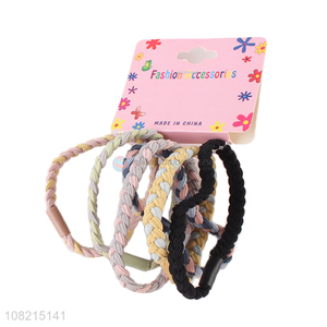 New Design 6 Pieces Braided Hair Bands Hair Ring Set