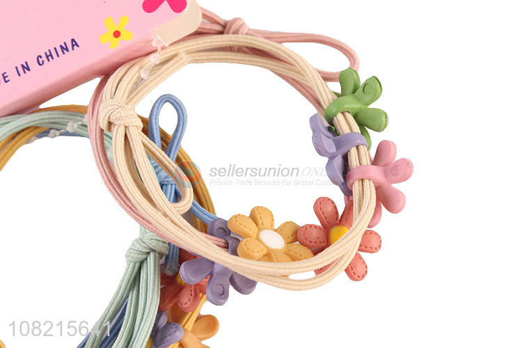 Good Quality Fashion Flower Charms Hair Rope Hair Ring