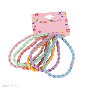 Custom Colorful Hair Ring Elastic Hair Rope For Women