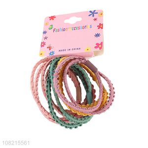 Factory Wholesale 5 Pieces Elastic Hair Rope Hair Tie Set