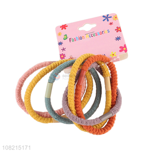 Custom 6 Pieces Elastic Hair Rope Fashion Hair Ring