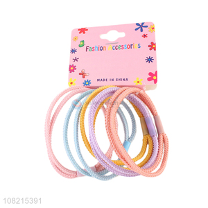 Good Quality Colorful Hair Tie Elastic Hair Ring For Girls