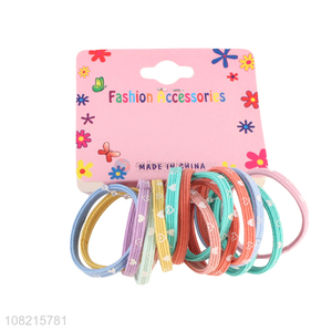 Fashion Design 16 Pieces Elastic Hair Rope Hair Ring For Girls