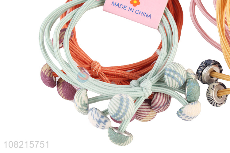 Wholesale 2 Pieces Hair Rope Colorful Hair Ring For Girls