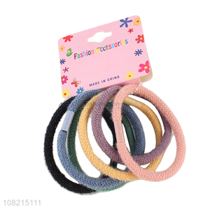 Best Sale 6 Pieces Colorful Hair Ring Fashion Hair Tie