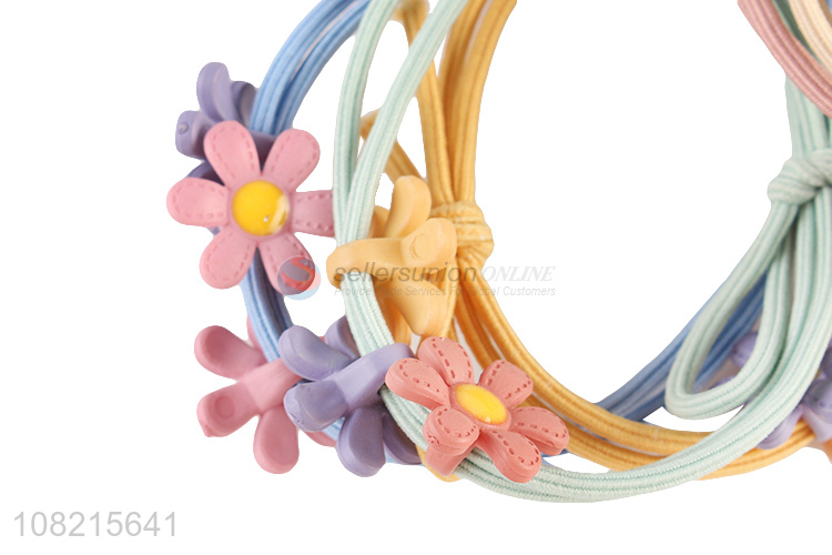 Good Quality Fashion Flower Charms Hair Rope Hair Ring