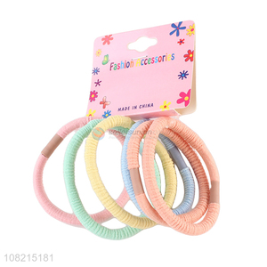 Fashion Style 6 Pieces Colorful Hair Ring Hair Rope Set