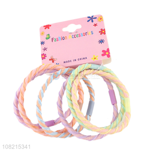 Wholesale 6 Pieces Hair Rope Colorful Hair Ring Hair Tie