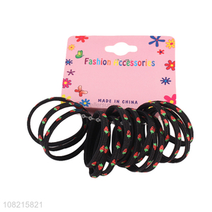 Hot Sale Strawberry Pattern Hair Ring Elastic Hair Rope