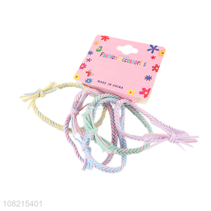 Promotional 5 Pieces Colorful Hair Ring Hair Tie Set