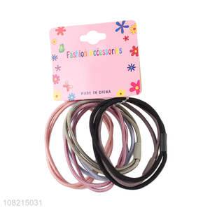 Best Quality 6 Pieces Elastic Hair Rope Hair Tie For Sale