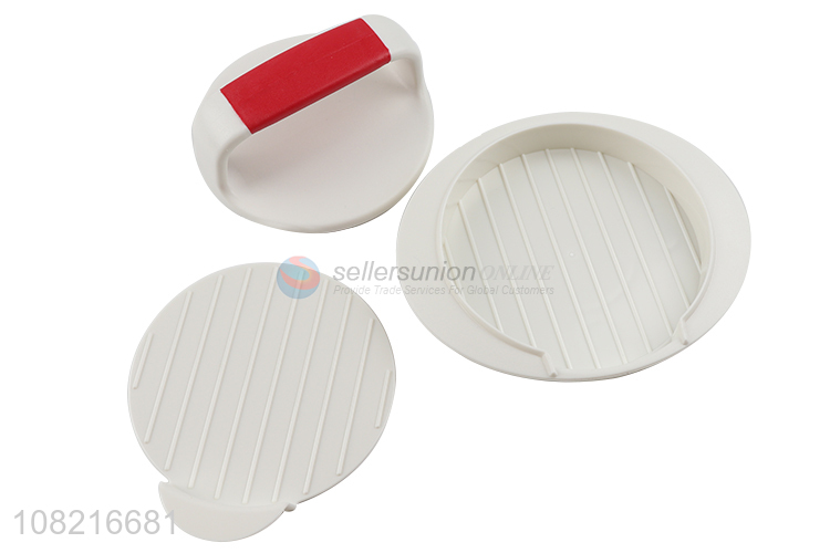 Wholesale food grade plastic hamburger press patty maker freezer container