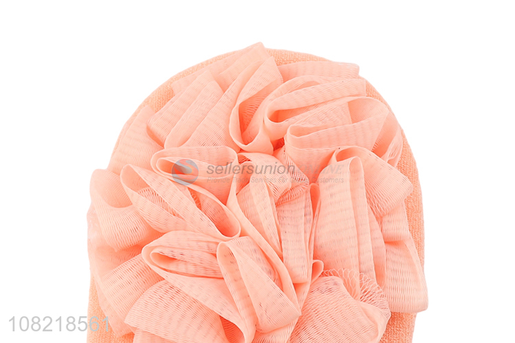 Good selling body cleaning shower bath gloves with bath flower