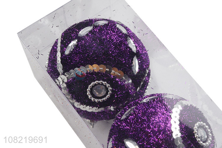 Good sale purple decorative balls christmas pendant