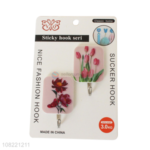 High quality decorative floral wall hooks utility hooks for hanging