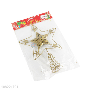 New Arrival Christmas Tree Decoration Glitter Top Star